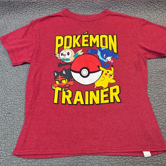 Pokémon Trainer Short Sleeve Little Boys T Shirt Size Small Red And Yellow - Picture 5 of 7